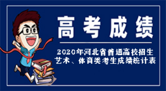 2020年河北省普通高校招生艺术、体育类考生成绩统计表（文化、专业本科控制线以上）